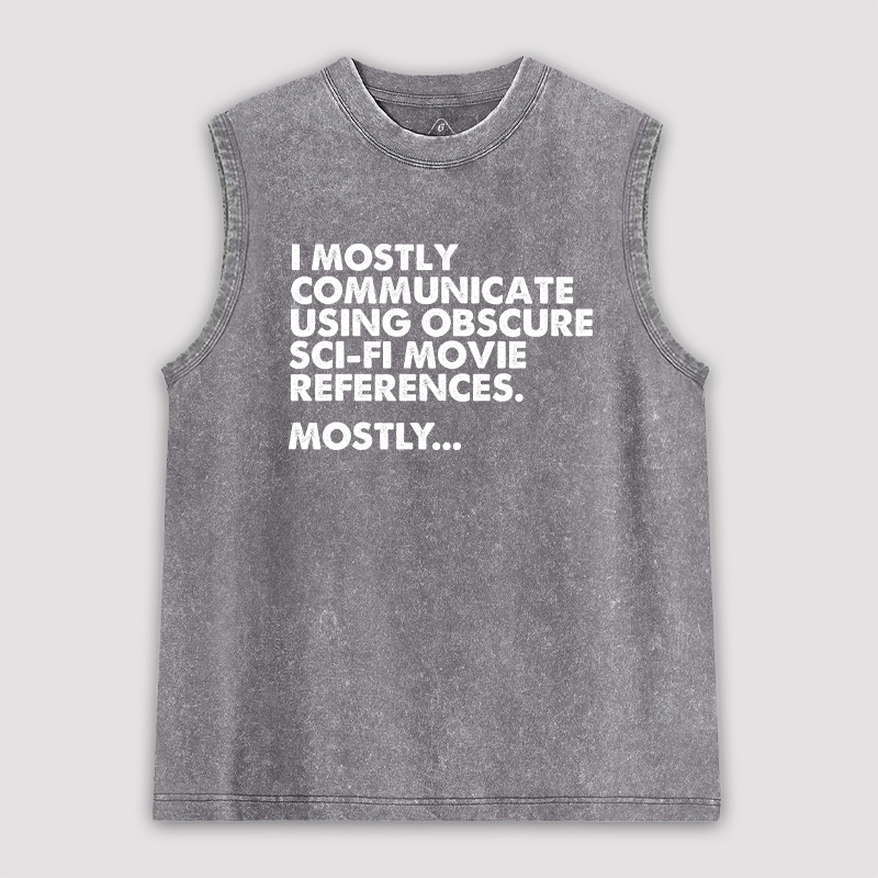 Sci-fi Movie Reference Unisex Washed Tank