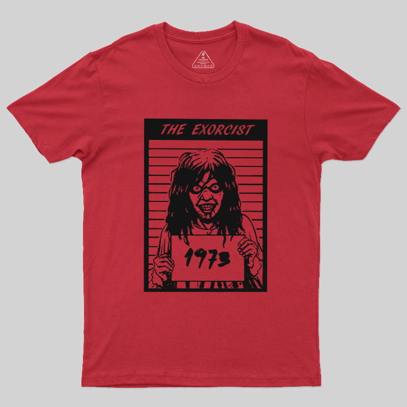 70s Cult Horror Mugshot Line Art Geek T-Shirt