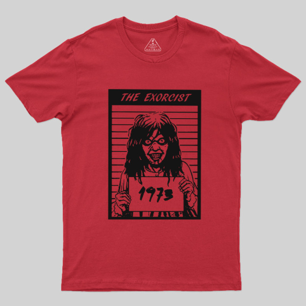 70s Cult Horror Mugshot Line Art Geek T-Shirt