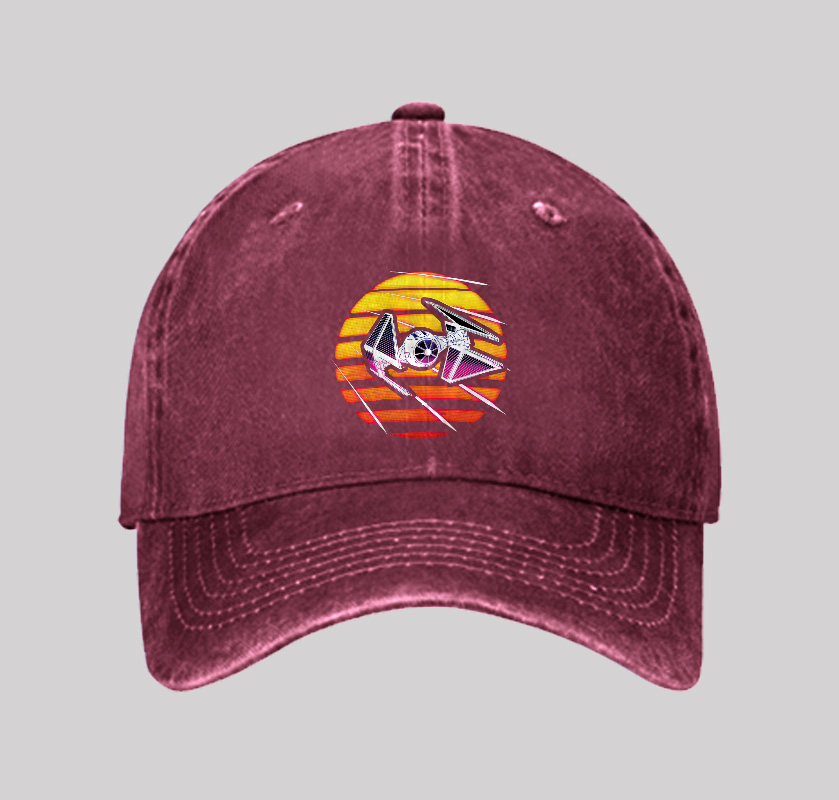 Synthwave TIE Interceptor Washed Vintage Baseball Cap