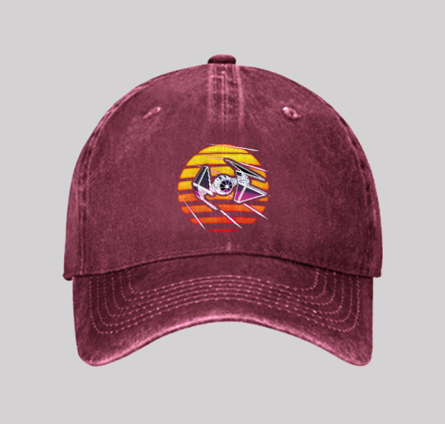Synthwave TIE Interceptor Washed Vintage Baseball Cap