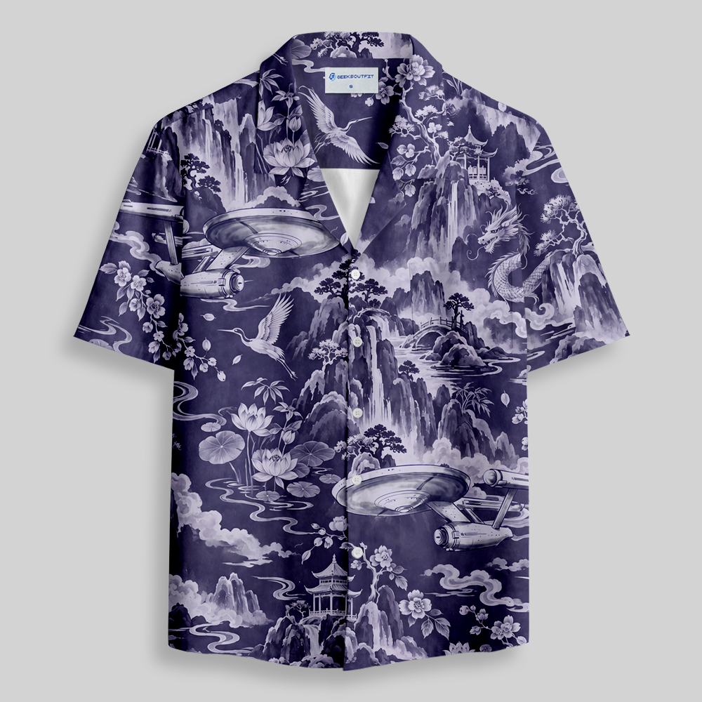Geeksoutfit Galactic Fleet Button Up Pocket Shirt for Sale