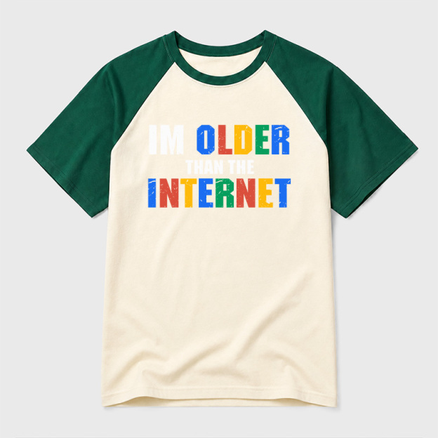 I Am Older Than The Internet Geek Retro Raglan T-Shirt