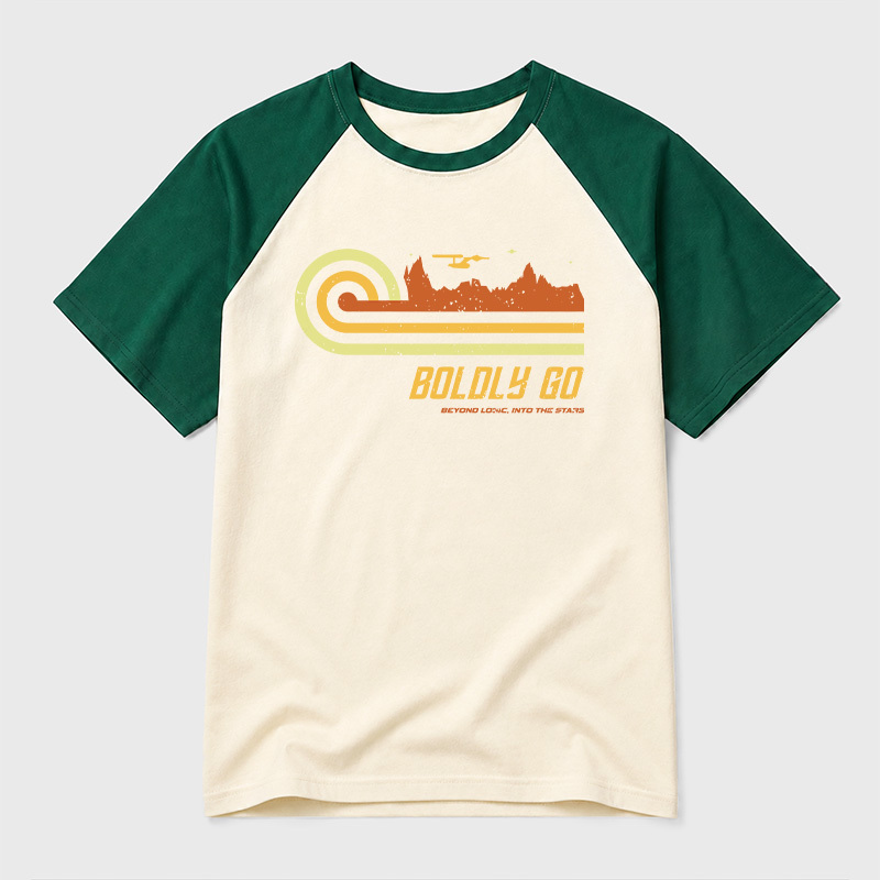 Vintage Starfleet Geek Retro Raglan T-Shirt