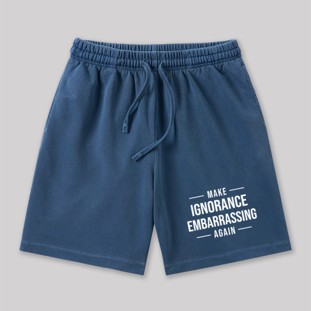 Make Ignorance Embarrassing Again Geeky Washed Shorts