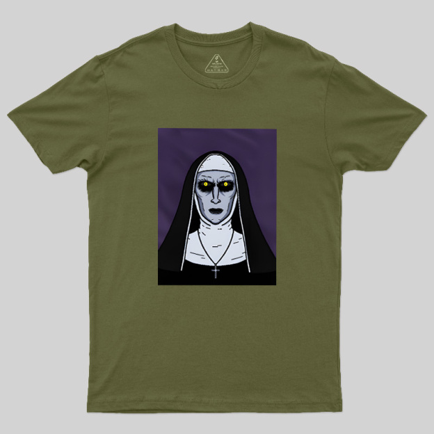 Macabre Nun Dark Horror Cartoon Geek T-Shirt