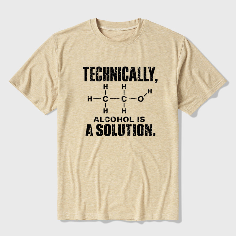 Technically Alcohol Is A Solution Ultra Soft Heather Tee