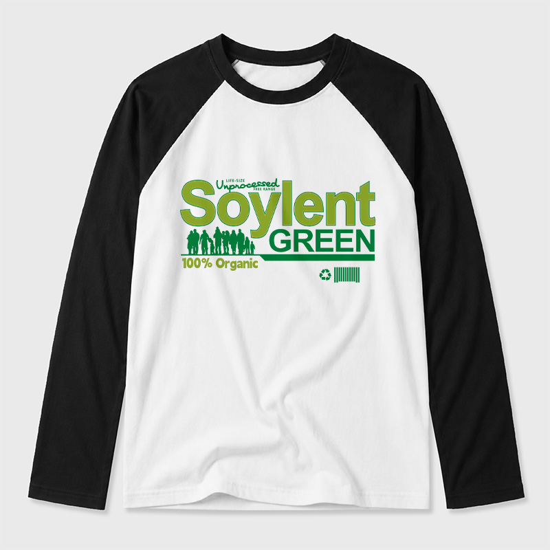 Soylent Green Geek Retro Raglan Long-Sleeve Tee