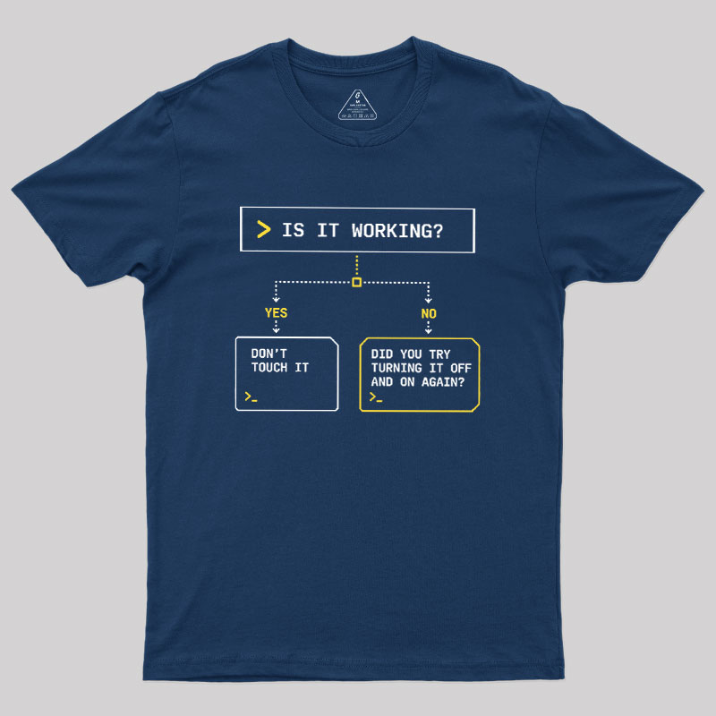 Is It Work Funny Flowchart Geek T-Shirt