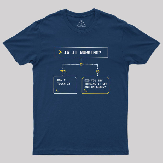 Is It Work Funny Flowchart Geek T-Shirt
