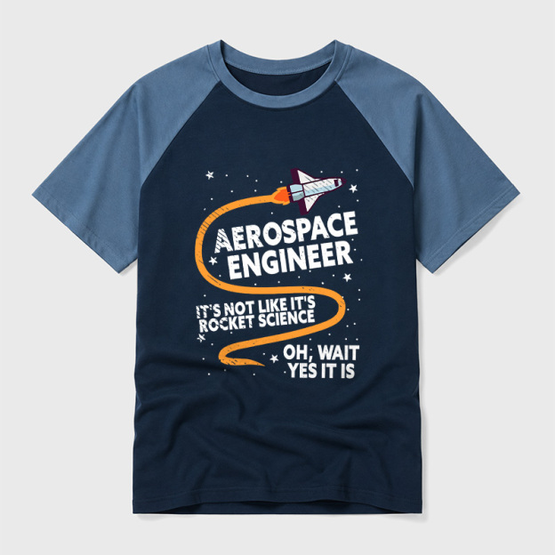 Aerospace Engineer Rocket Geek Retro Raglan T-Shirt