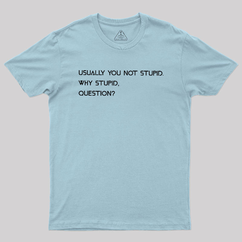 Why Stupid Question Geek T-Shirt