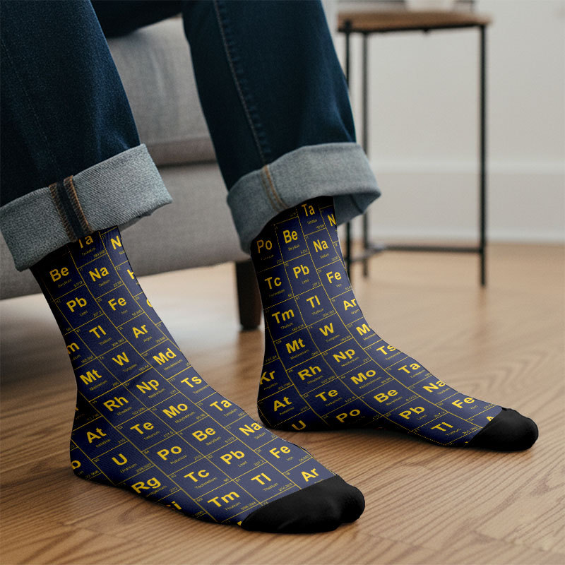 Chemical Elements Navy Men's Socks
