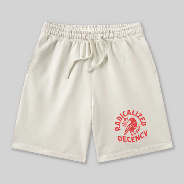 Radicalized By Basic Decency Geeky Washed Shorts