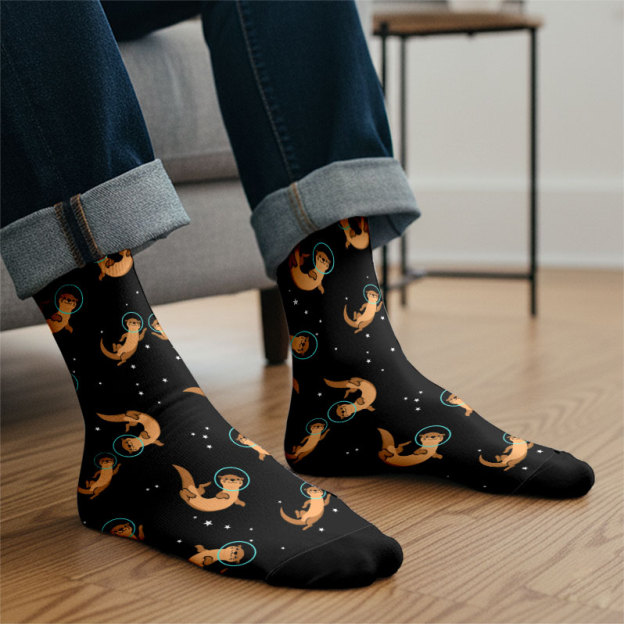 Otter Astronaut Men's Socks