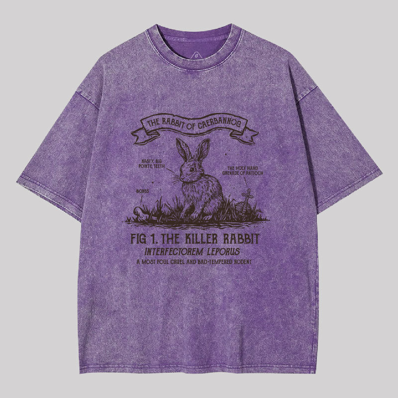 The Rabbit of Caerbannog Geek Washed T-shirt