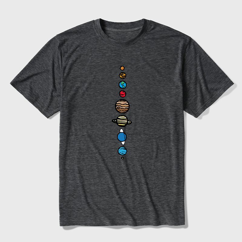 Space Nerd Planets Ultra Soft Heather Tees