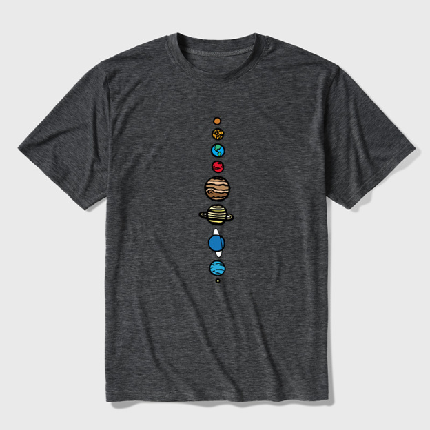 Space Nerd Planets Ultra Soft Heather Tees