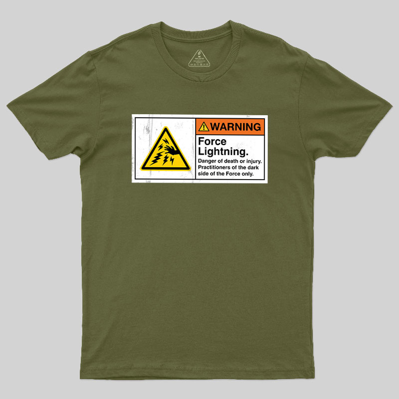 Warning Force Lightning Geek T-Shirt