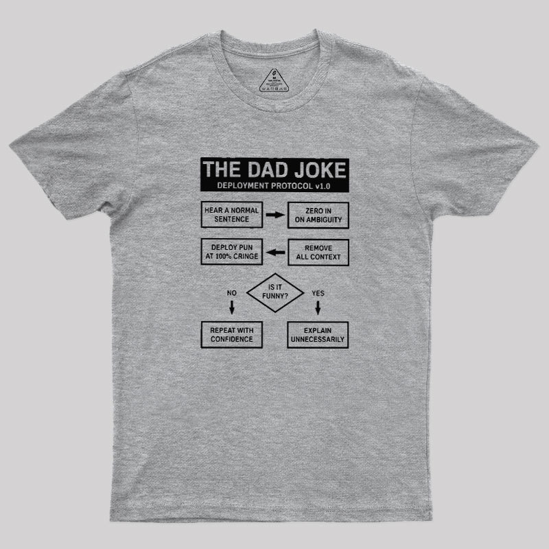 Dad Jokes Cringe Deployment Protocol Geek T-Shirt