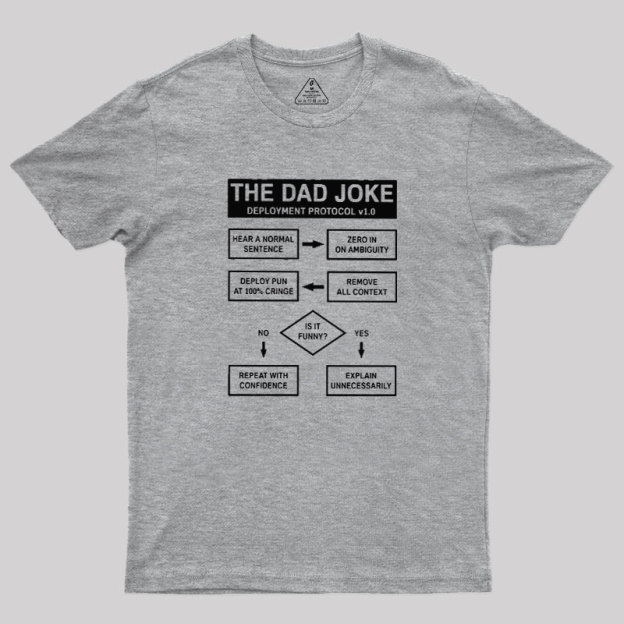Dad Jokes Cringe Deployment Protocol Geek T-Shirt