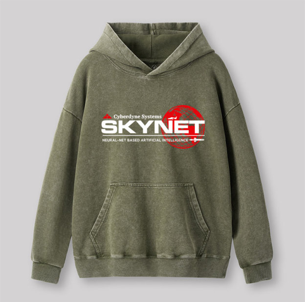 SKYNET Geeksoutfit Cyberdyne Systems Skynet Washed Hoodie for Sale