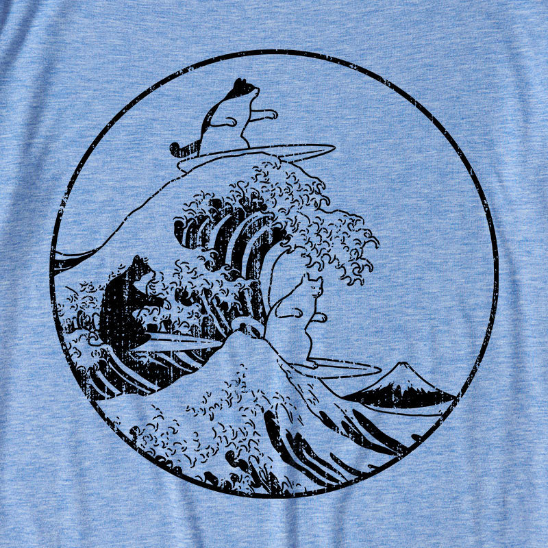 Big Wave Cats Ultra Soft Heather Tee