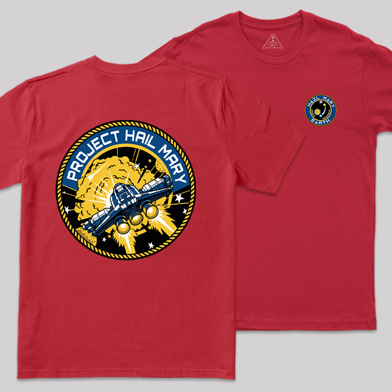 HM-01 Mission Badge Front and Back Printed T-Shirt