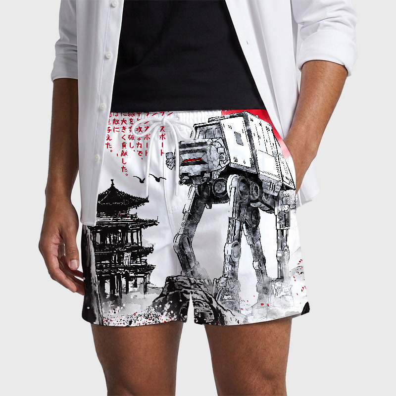 Ink Walker Geek Hawaiian Swim Trunks