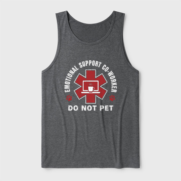 Emotional Support Co-worker Ultra Soft Heather Tank