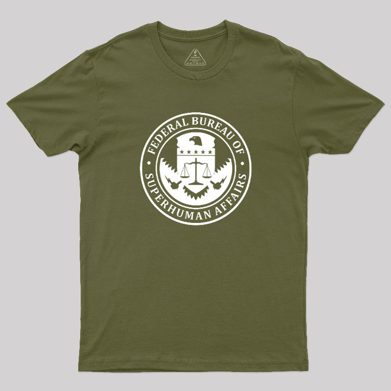 Federal Bureau Of Superhuman Affairs Geek T-Shirt