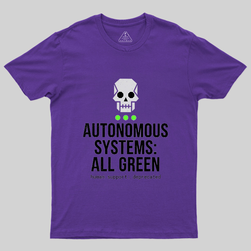 Autonomous Systems All Green Geek T-Shirt