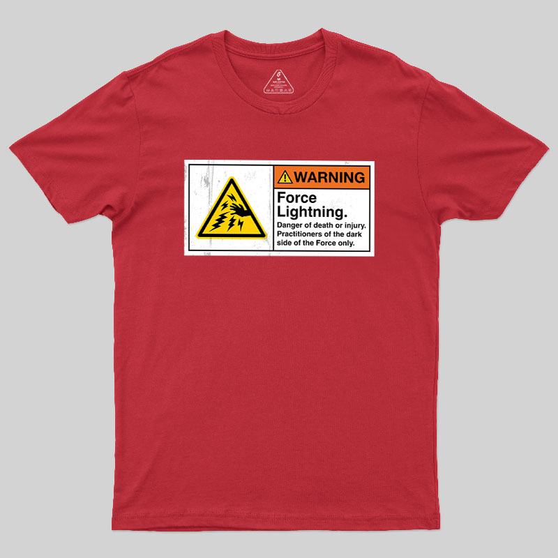 Warning Force Lightning Geek T-Shirt