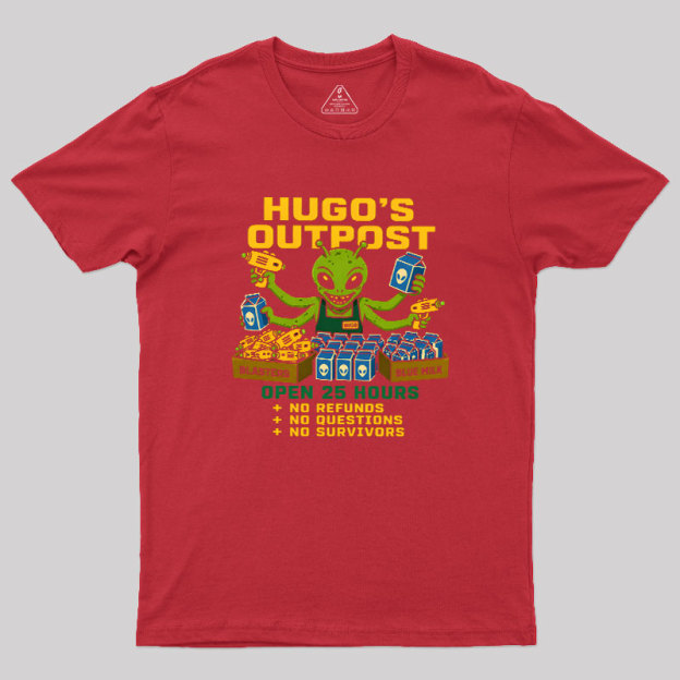 Blue Milk Alien Grocery Store Geek T-Shirt