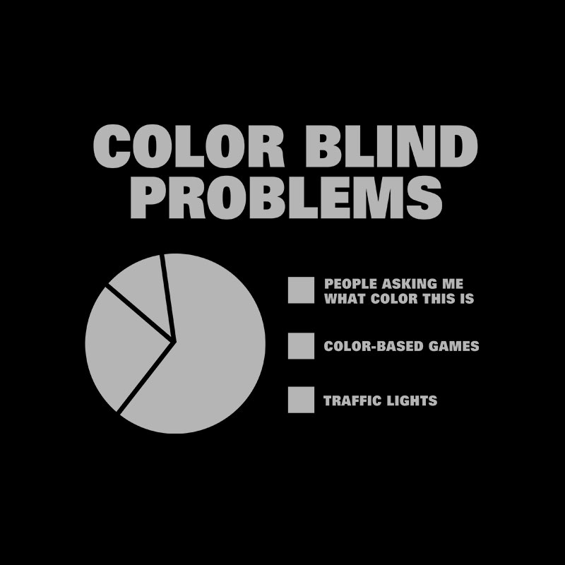 Color Blind Problems Geek T-Shirt