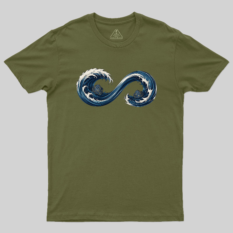 Endless TTRPG Ocean Dice Geek T-Shirt