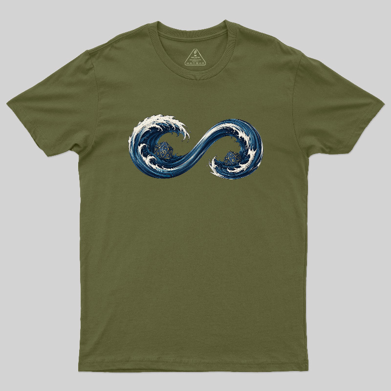 Endless TTRPG Ocean Dice Geek T-Shirt