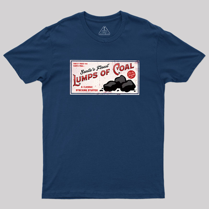 Santa's Coal Vintage Ad Geek T-Shirt