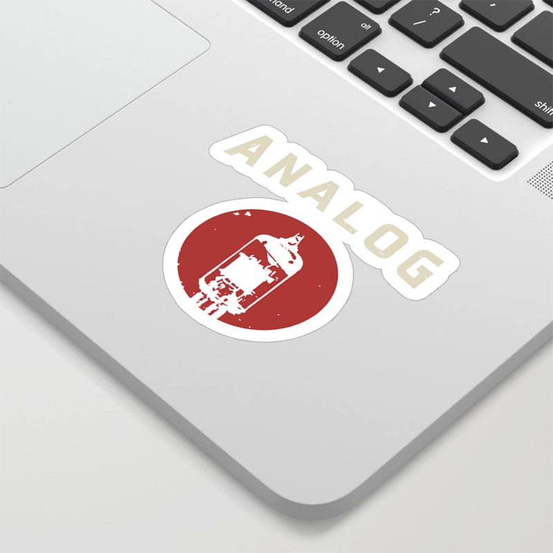 Vacuum Tube Analog Distressed Funny Geek Sticker