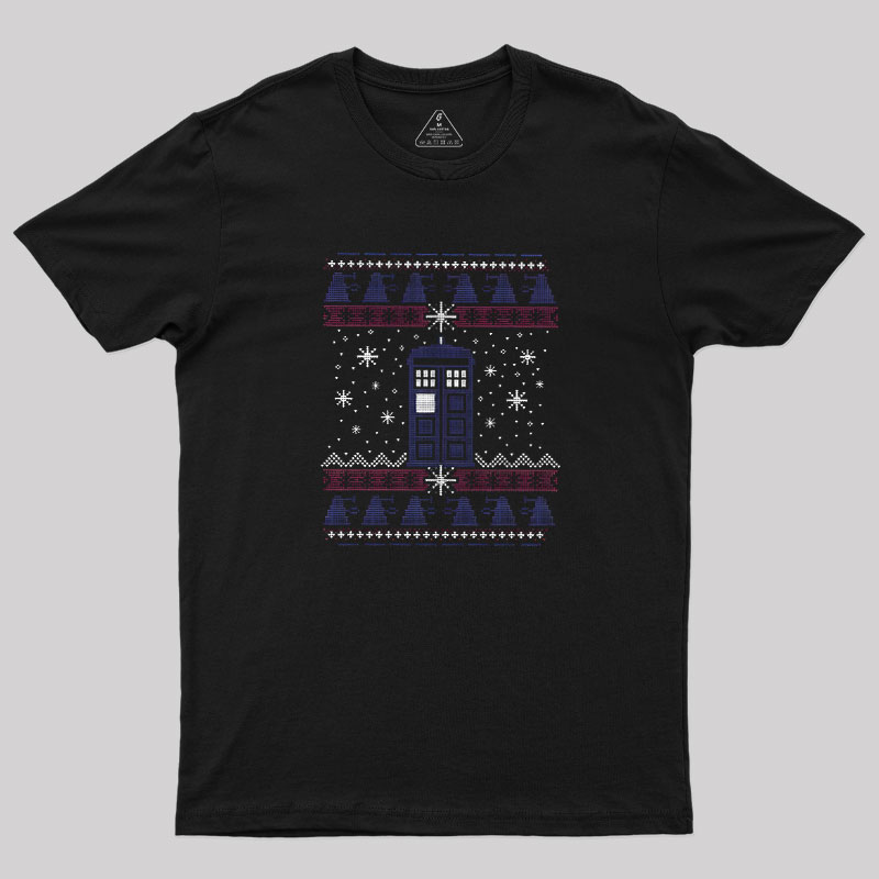 Tardis In The Snow Geek T-Shirt