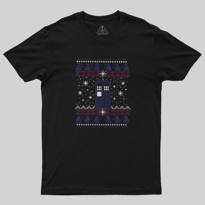 Tardis In The Snow Geek T-Shirt