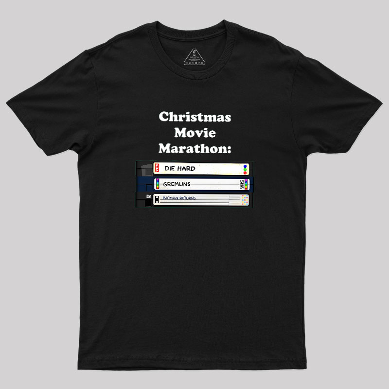Christmas Movie Marathon Geek T-Shirt