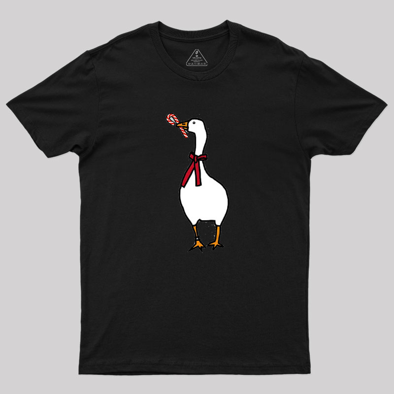 Silly Goose with Candy Cane Geek T-Shirt
