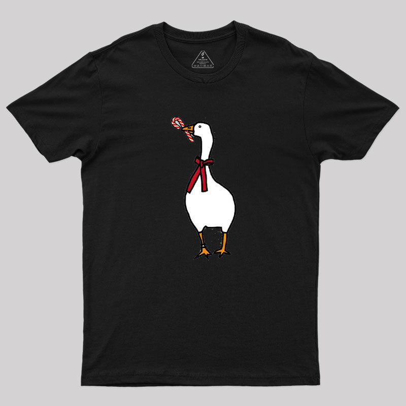 Silly Goose with Candy Cane Geek T-Shirt
