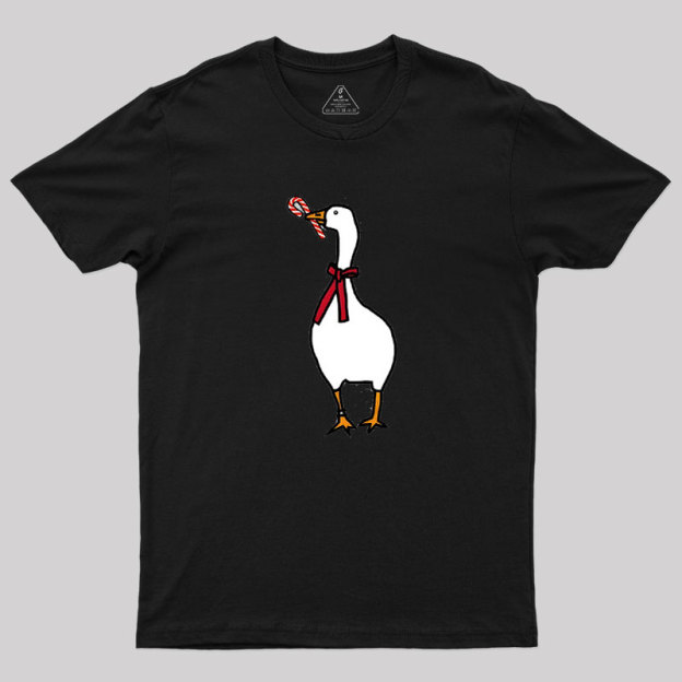 Silly Goose with Candy Cane Geek T-Shirt