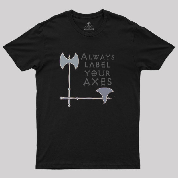 Label Your Axes Funny Math Geek T-Shirt