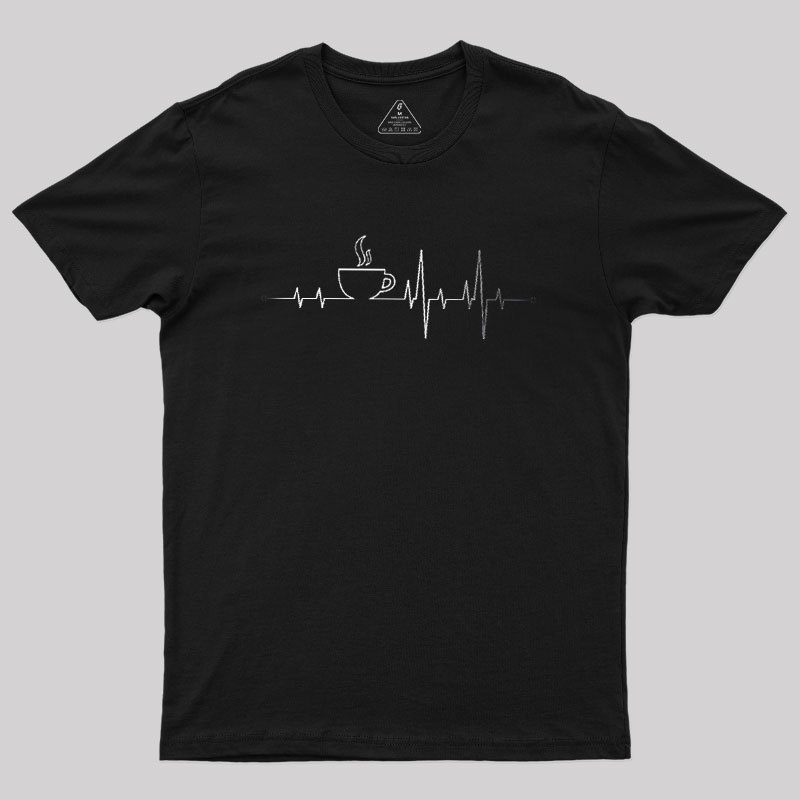 Coffee Heartbeat Geek T-Shirt