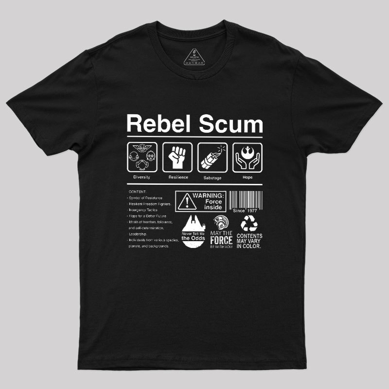 Rebel Scum Label Geek T-Shirt
