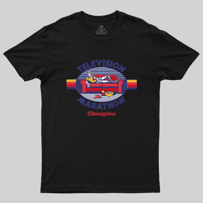 Television Marathon Champion Geek T-Shirt