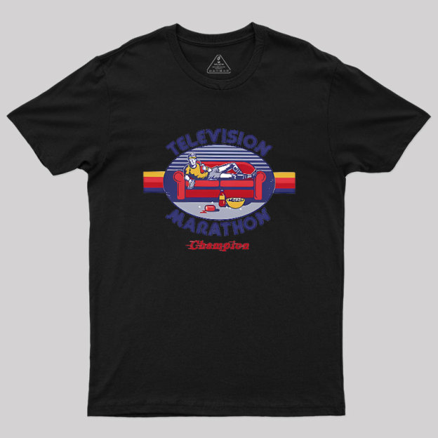 Television Marathon Champion Geek T-Shirt